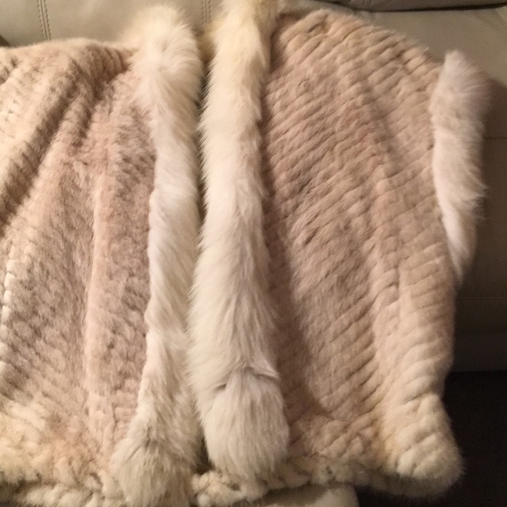 Reversible mink and fox vest